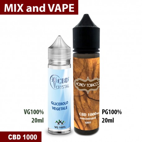 Honey Tobacco CBD 1000 Mix and vape
